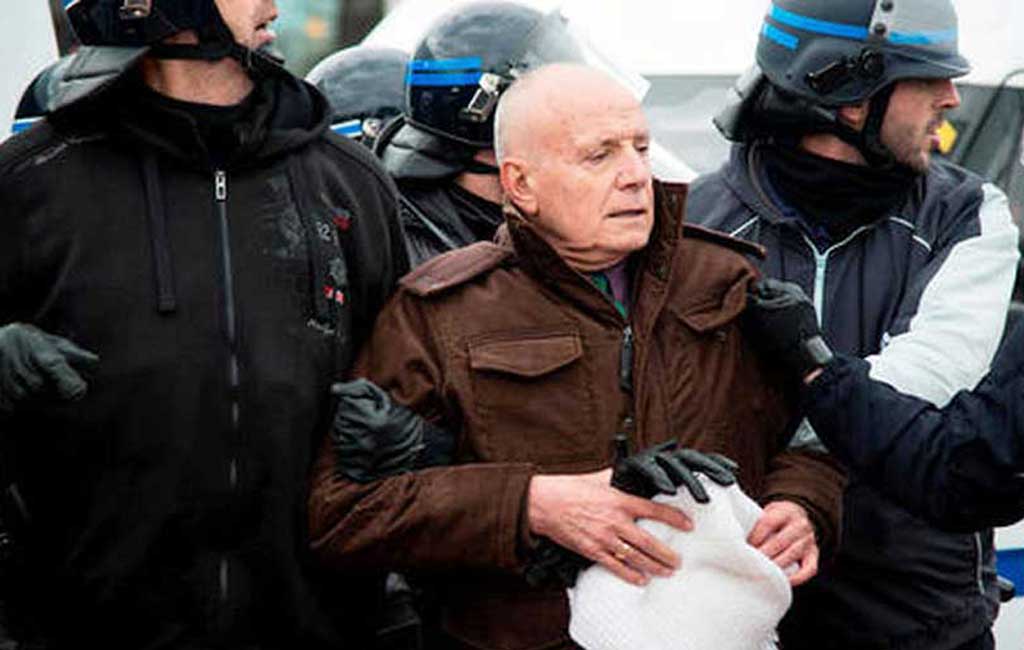 General Piquemal being arrested on February 6 2016 in Calais