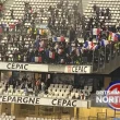 Lyon fans at the Stade Velodrome Stadium, Marseilles