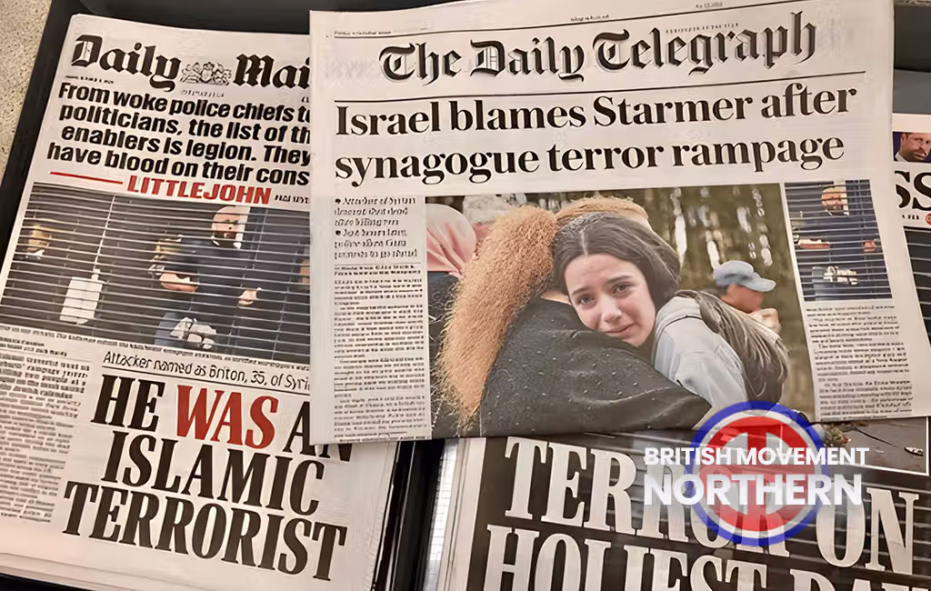 UK newspapers report the Manchester synagogue attack